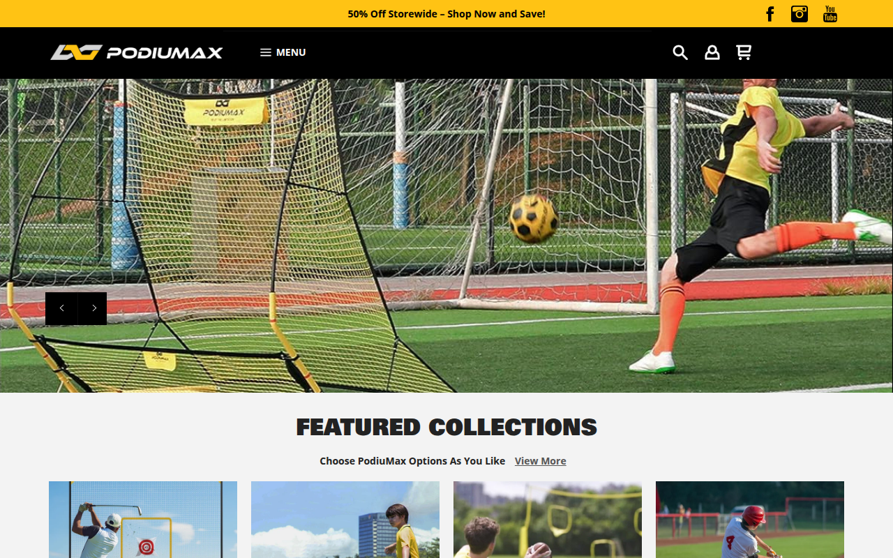Screenshot van podiumaxsports.com