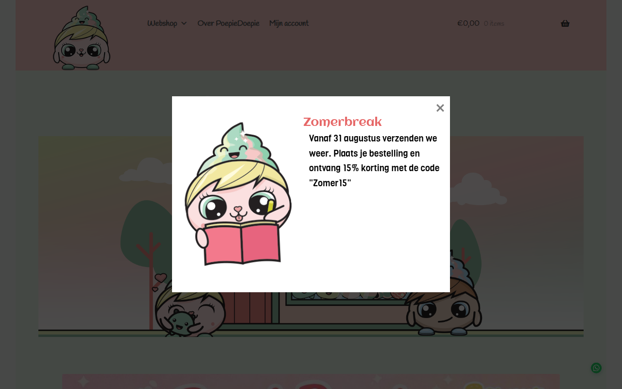 Screenshot van poepiedoepie.nl