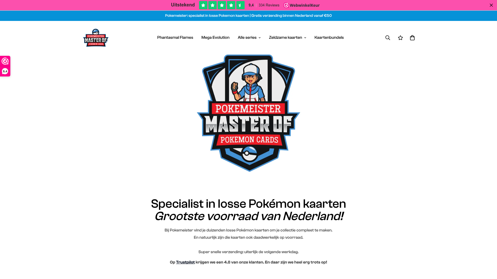 Screenshot van pokemeister.nl