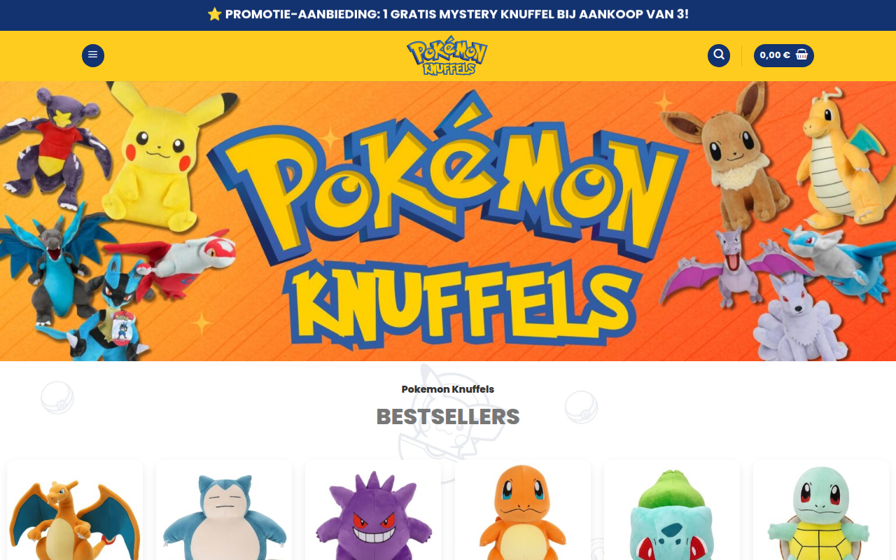 Screenshot van pokemon-knuffels.nl