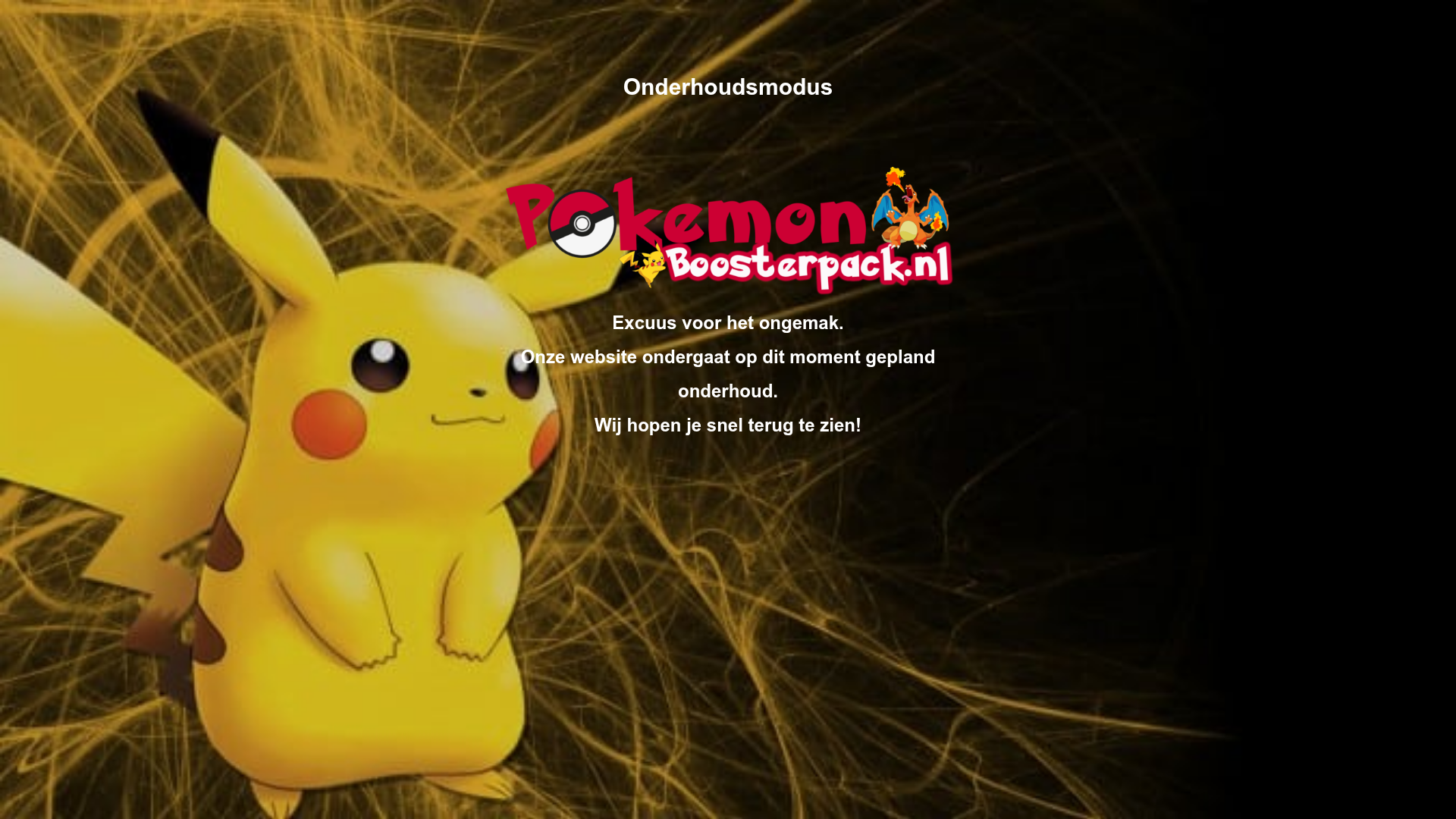 Screenshot van pokemonboosterpack.nl