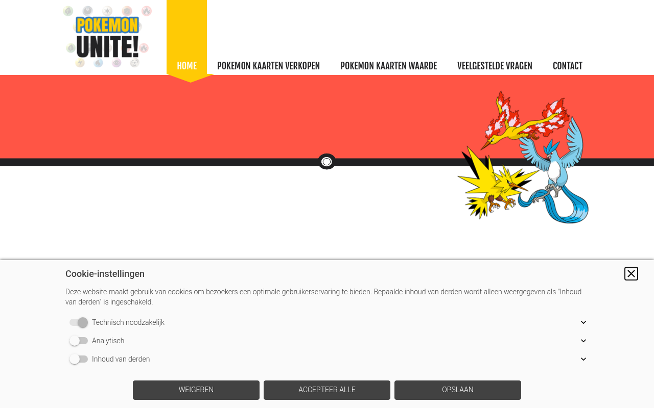 Screenshot van pokemonunite.nl