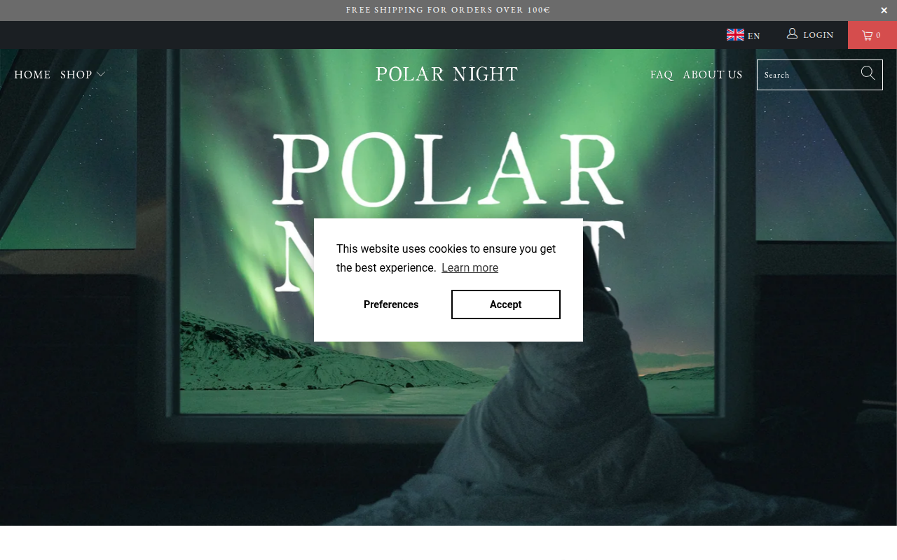 Screenshot van polarnightblankets.com