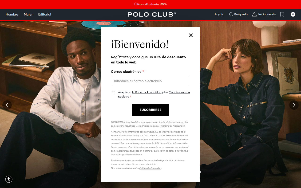 Screenshot van poloclub.com