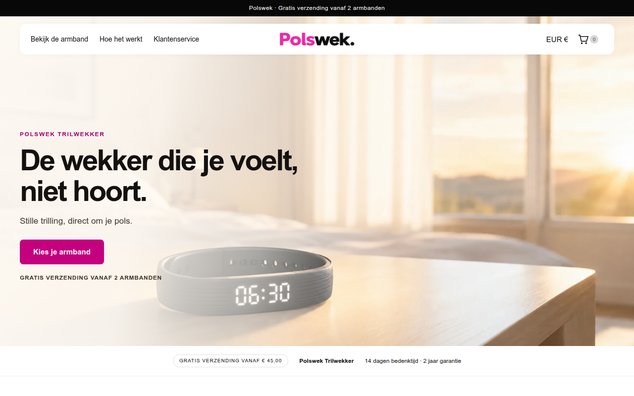 Screenshot van polswek.com