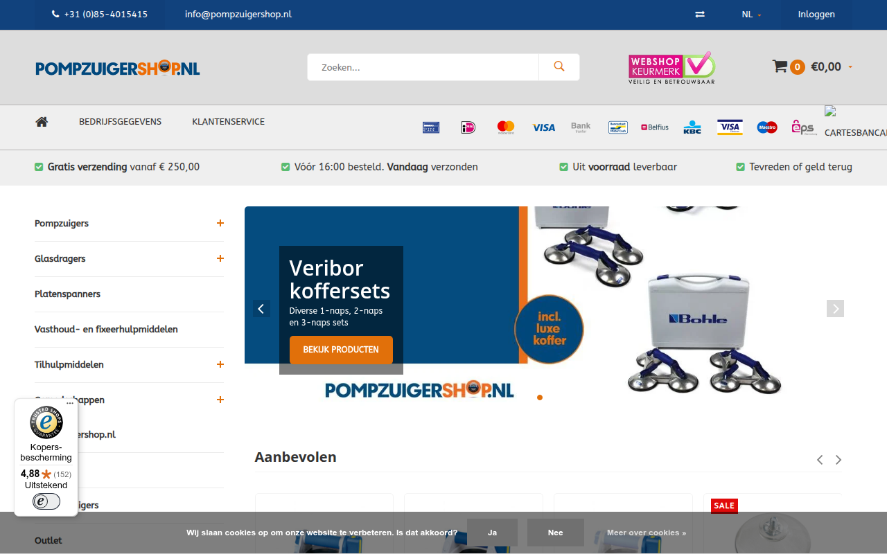 Screenshot van pompzuigershop.nl