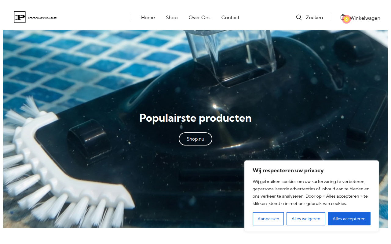 Screenshot van poolzuiger.com