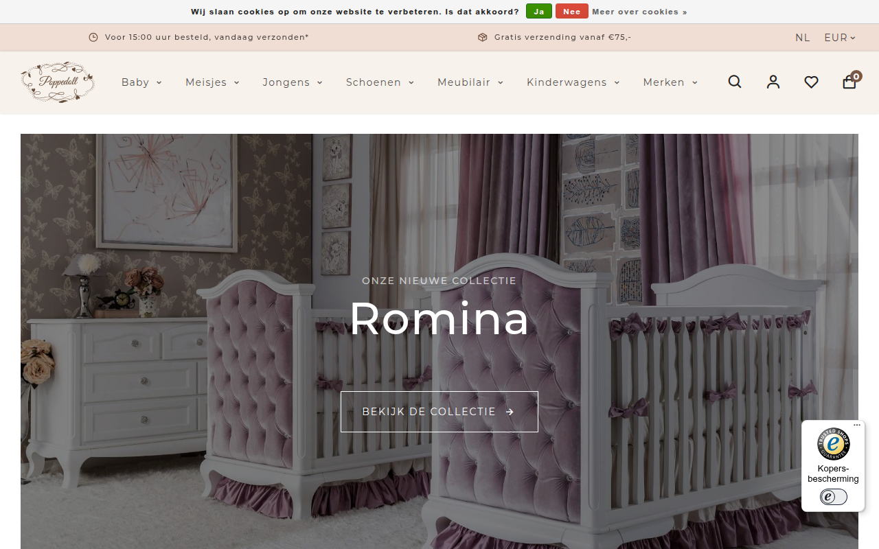 Screenshot van poppedoll.nl