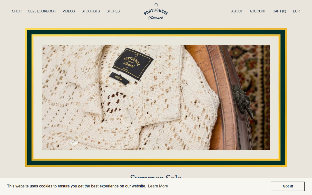 Screenshot van portugueseflannel.com