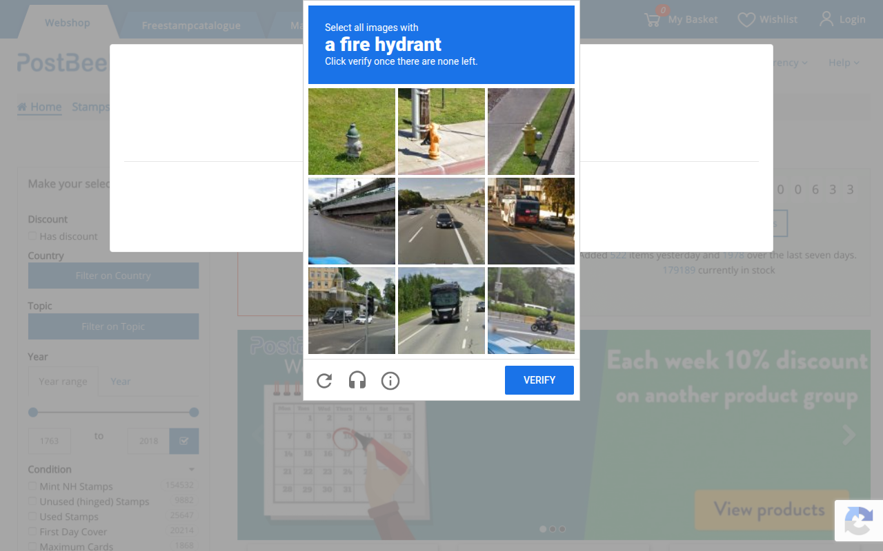 Screenshot van postbeeld.nl