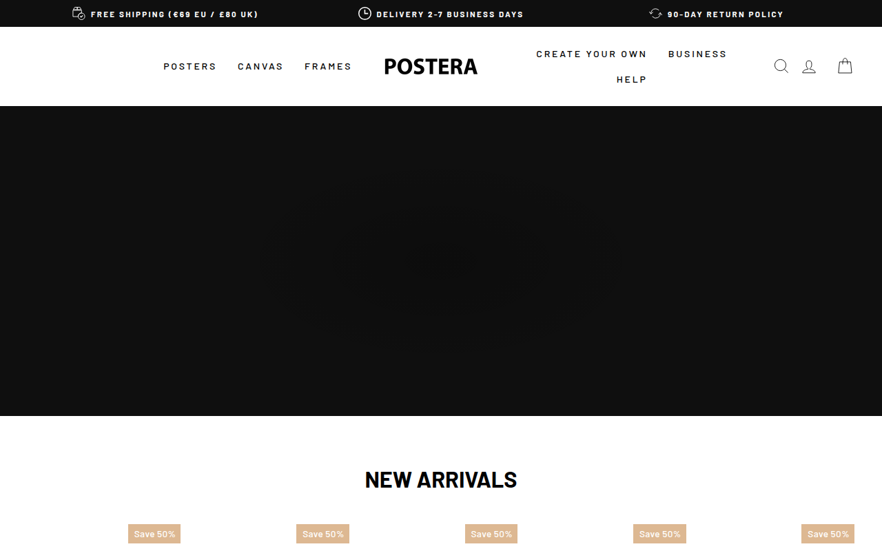 Screenshot van postera.art