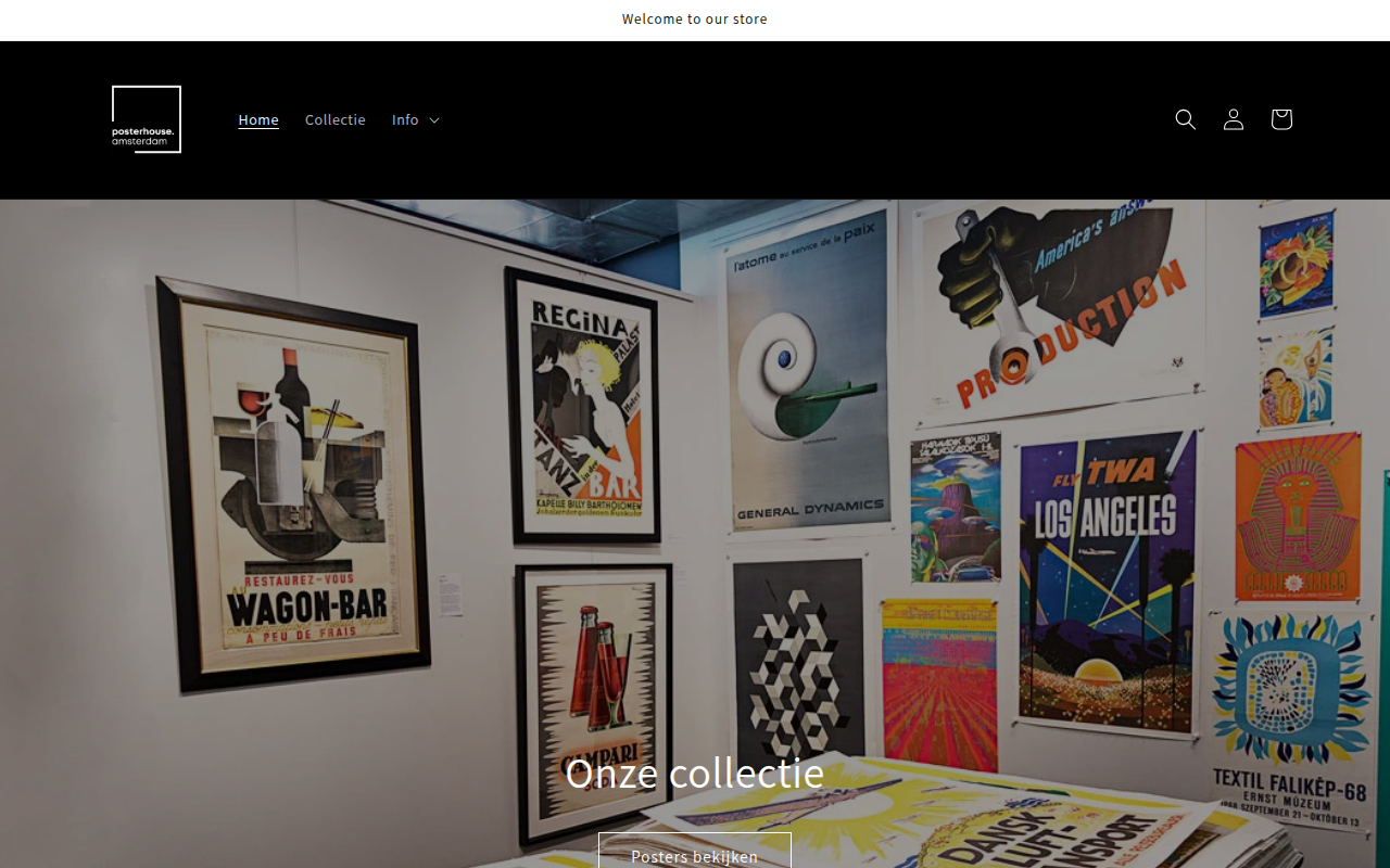 Screenshot van posterhouse.amsterdam