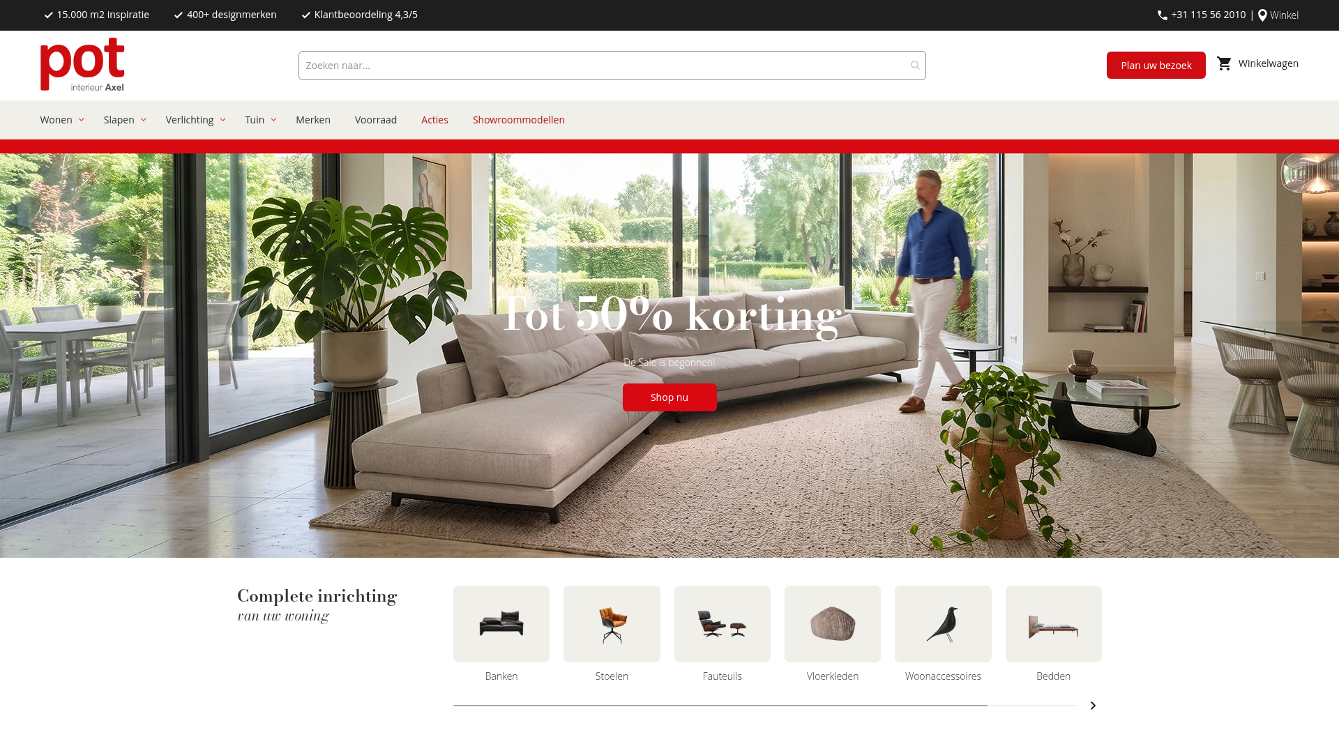 Screenshot van potinterieur.nl
