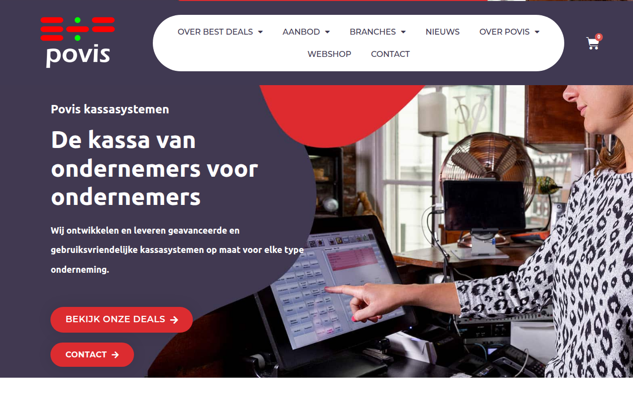 Screenshot van povis.nl