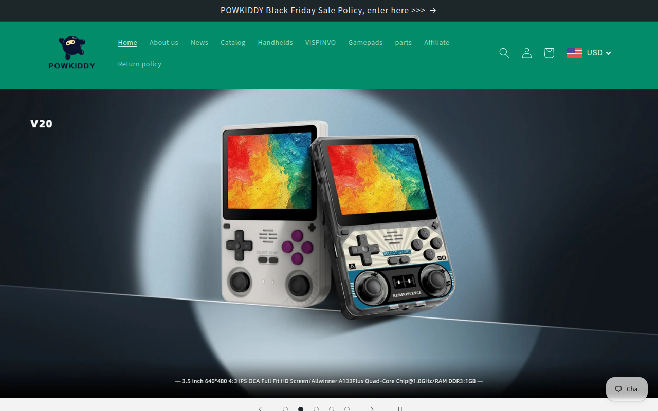 Screenshot van powkiddy.com