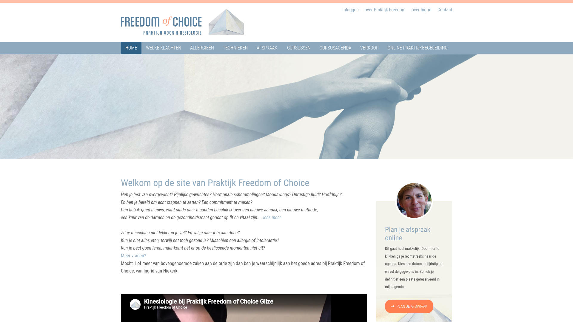 Screenshot van praktijkfreedom.nl