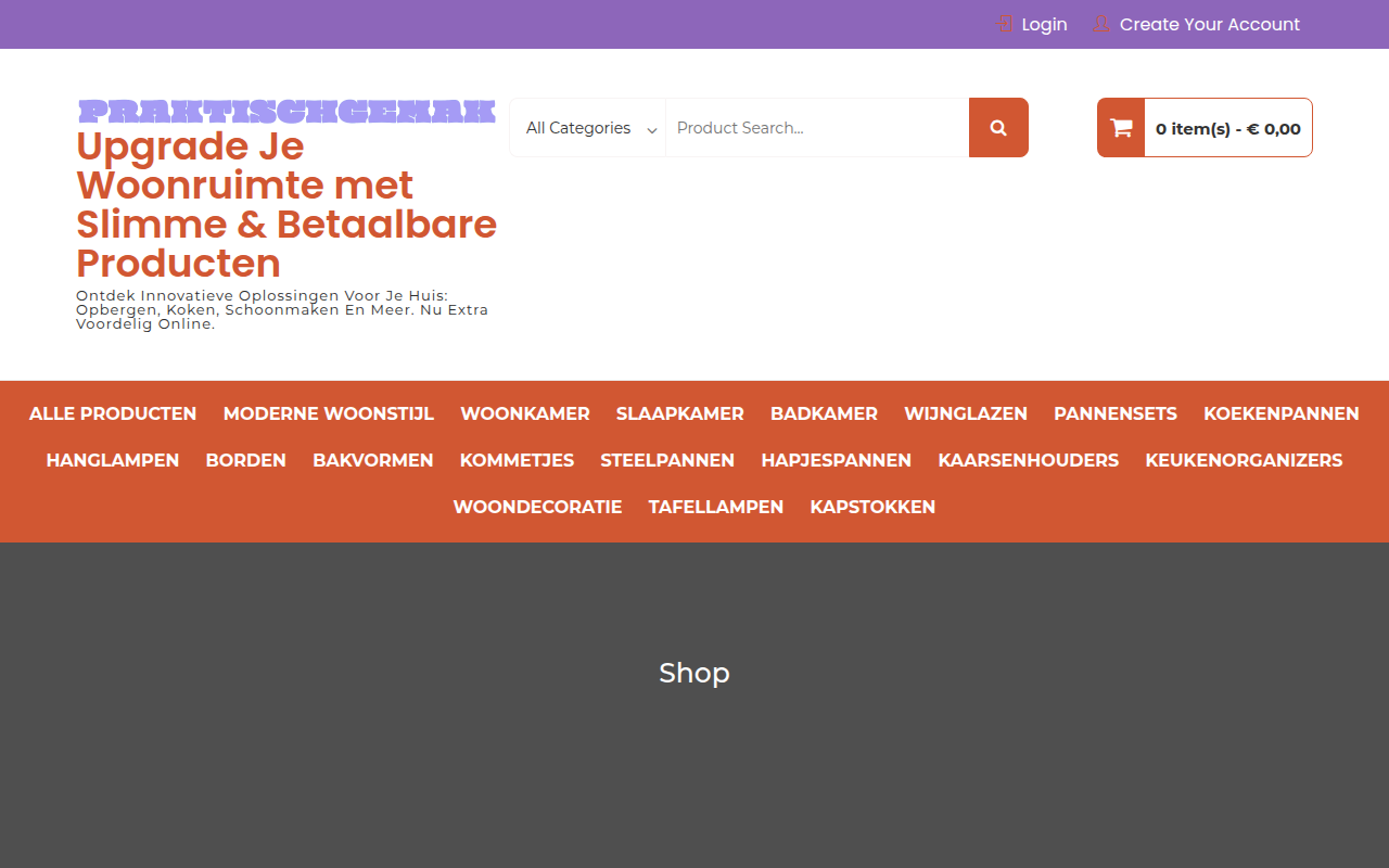 Screenshot van praktischgemak.com