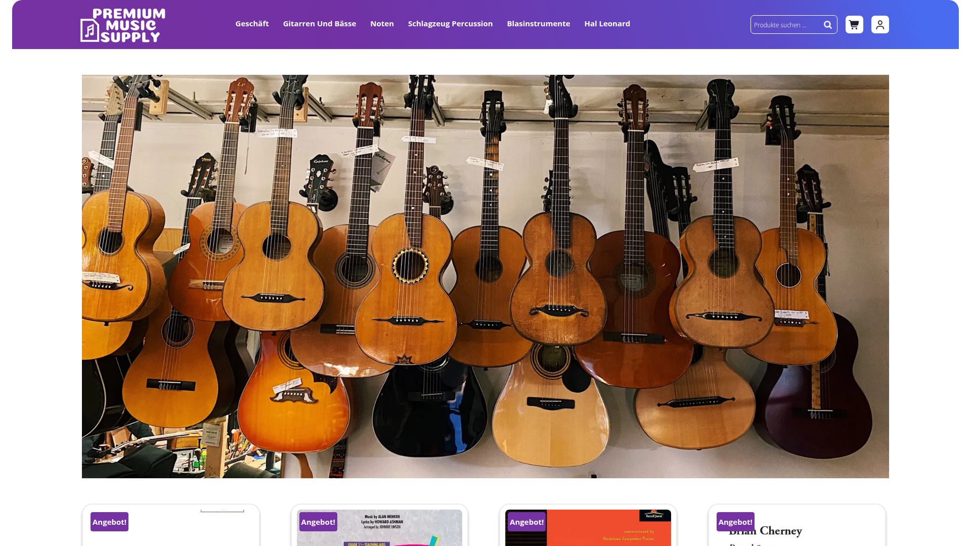 Screenshot van premiummusicsupply.com
