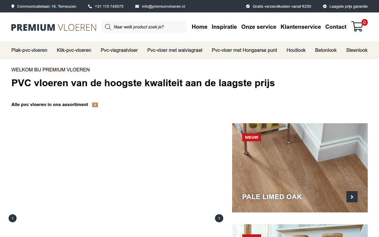 Screenshot van premiumvloeren.nl