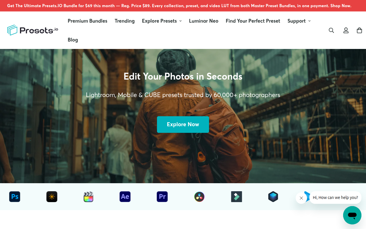 Screenshot van presets.io