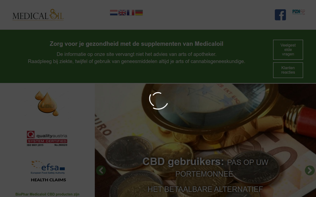 Screenshot van preventief-zorggroep.nl