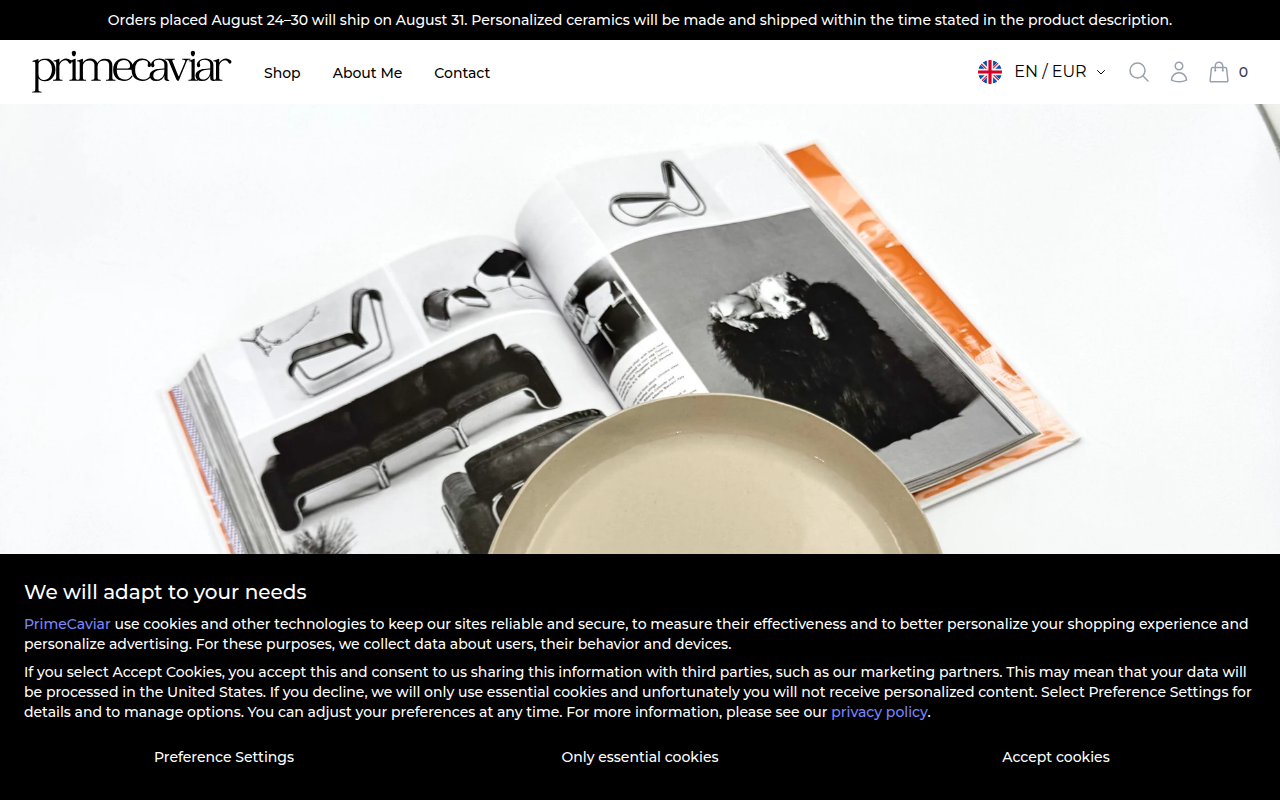 Screenshot van primecaviar.pl
