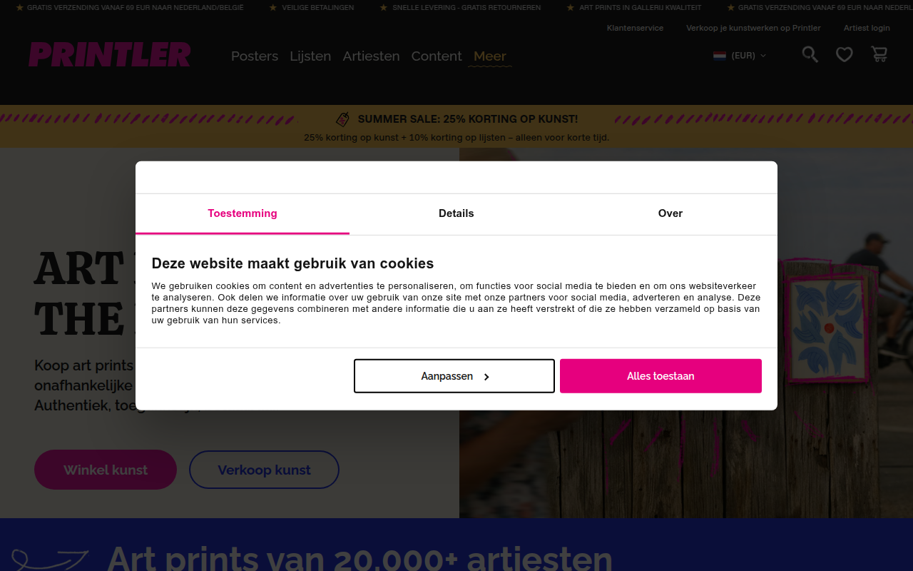 Screenshot van printler.com