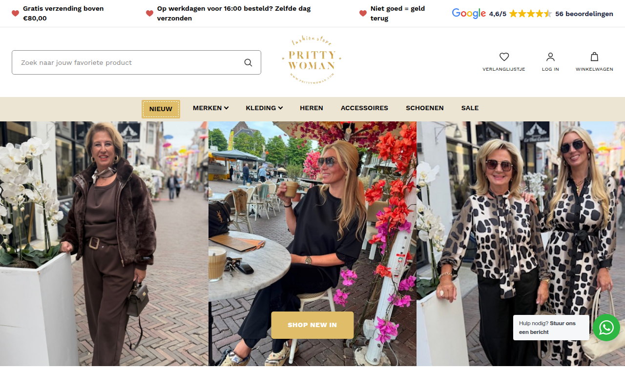 Screenshot van prittywoman.com