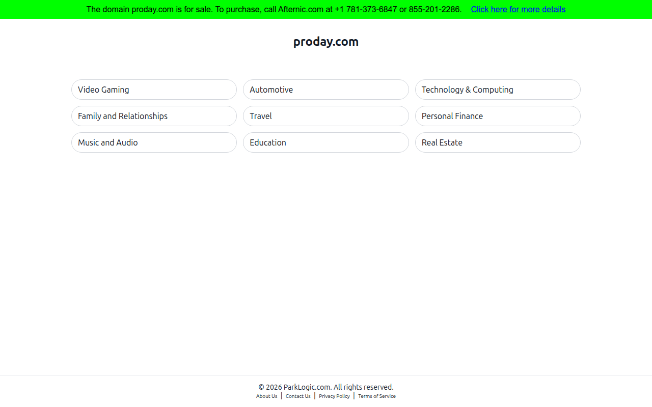 Screenshot van proday.com