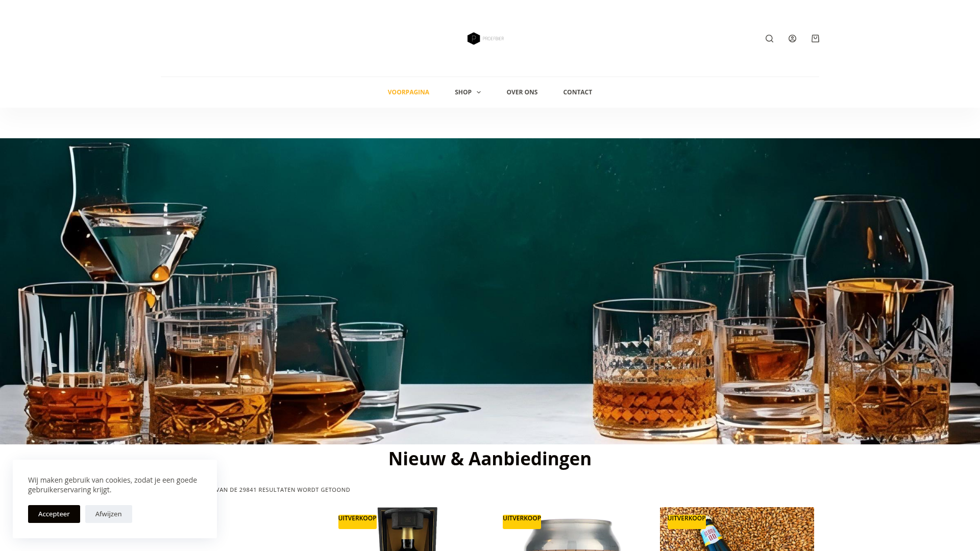 Screenshot van proefbier.com