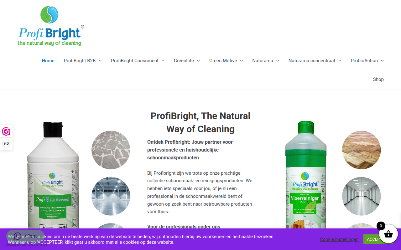 Screenshot van profibright.eu