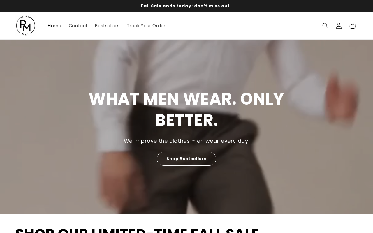 Screenshot van proper-men.com