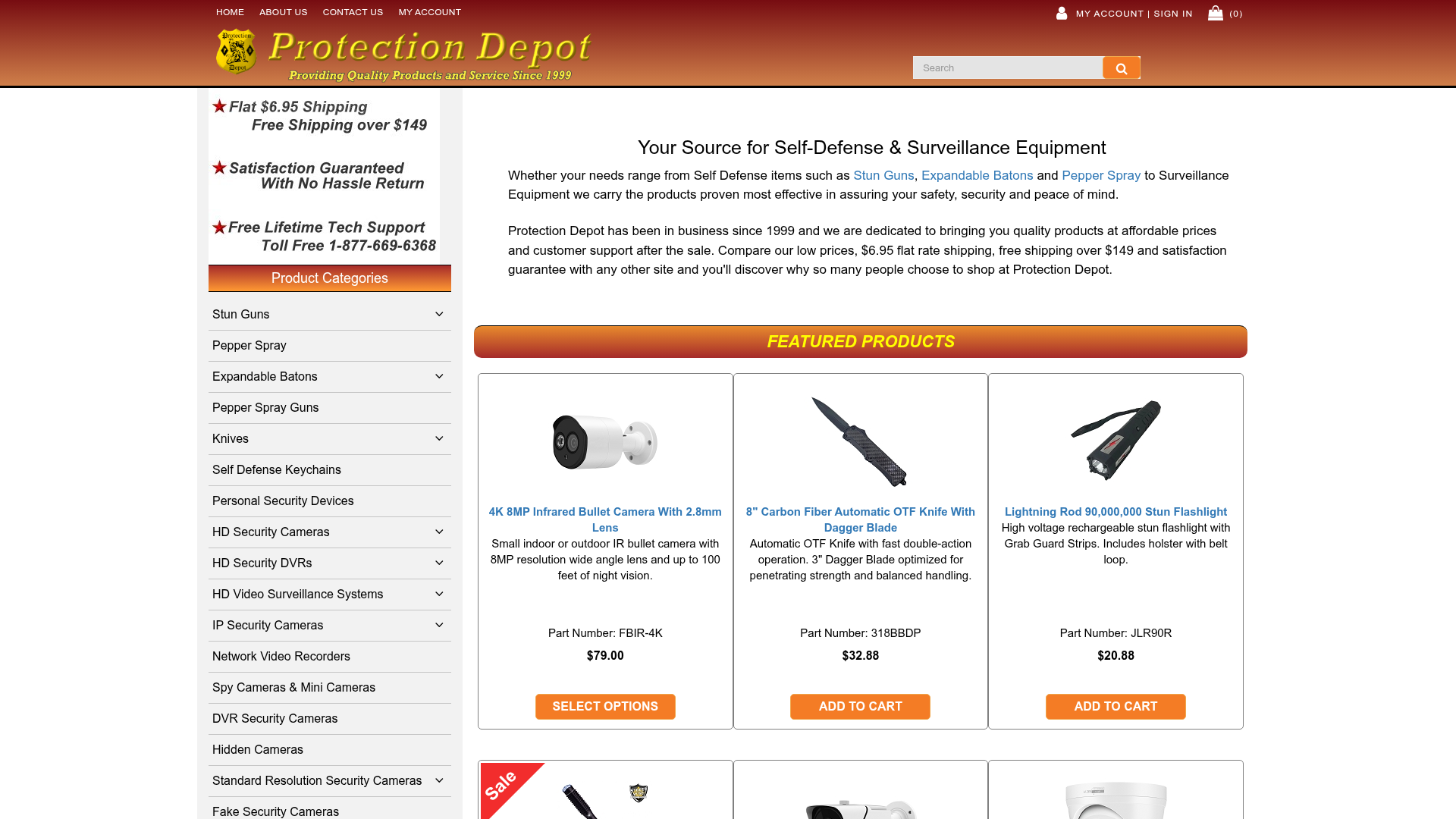 Screenshot van protectiondepot.com