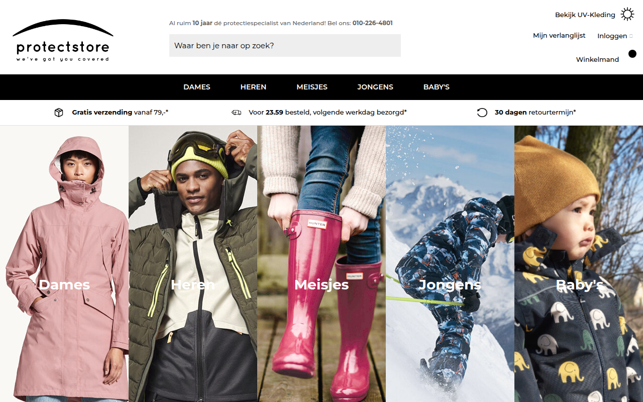 Screenshot van Protectstore