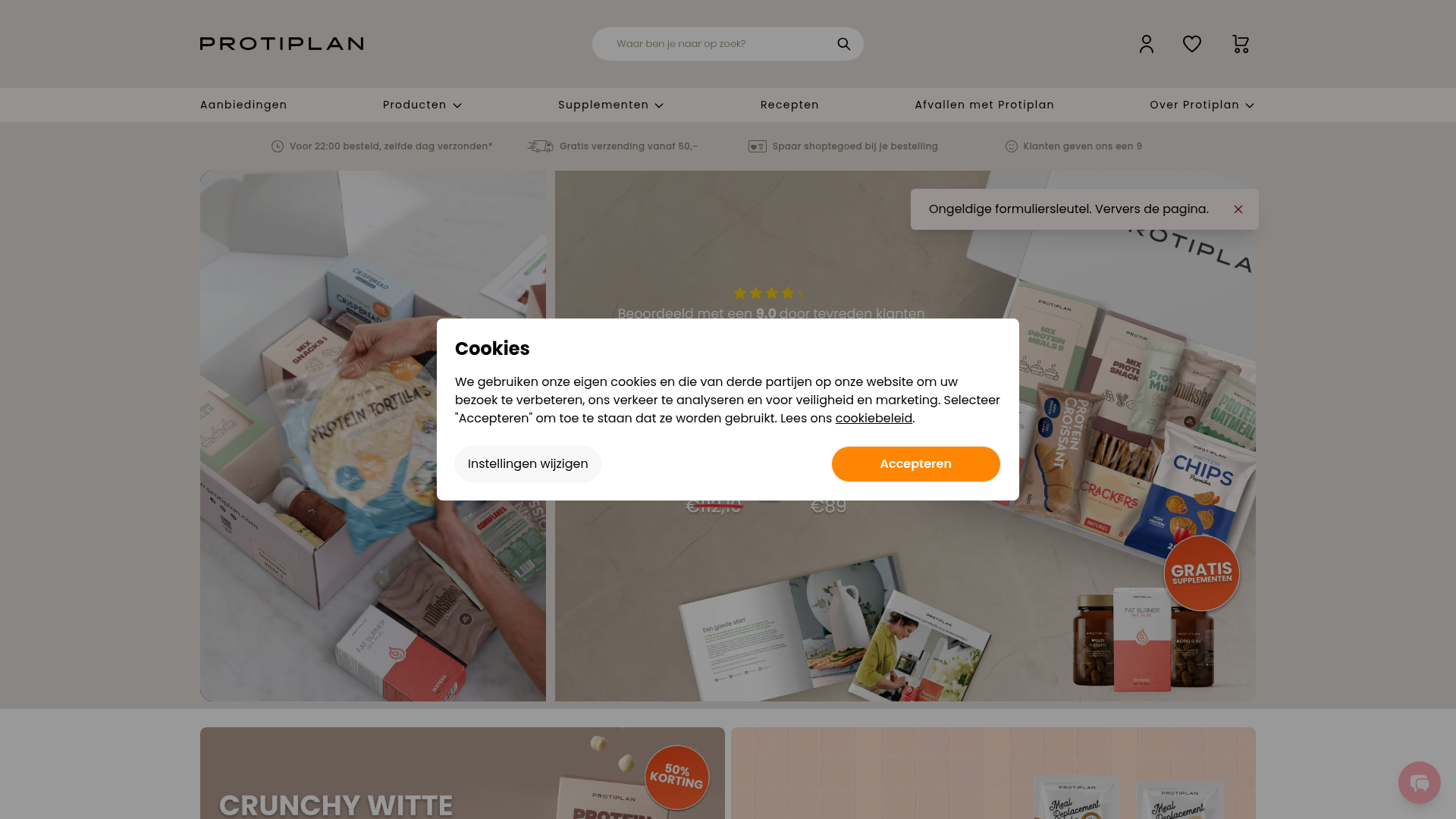 Screenshot van protiplan.nl