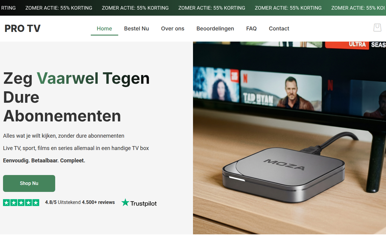Screenshot van protvkastje.com