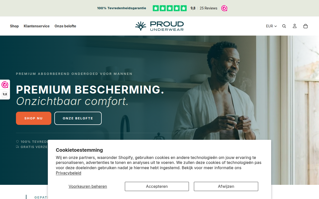 Screenshot van proudunderwear.com