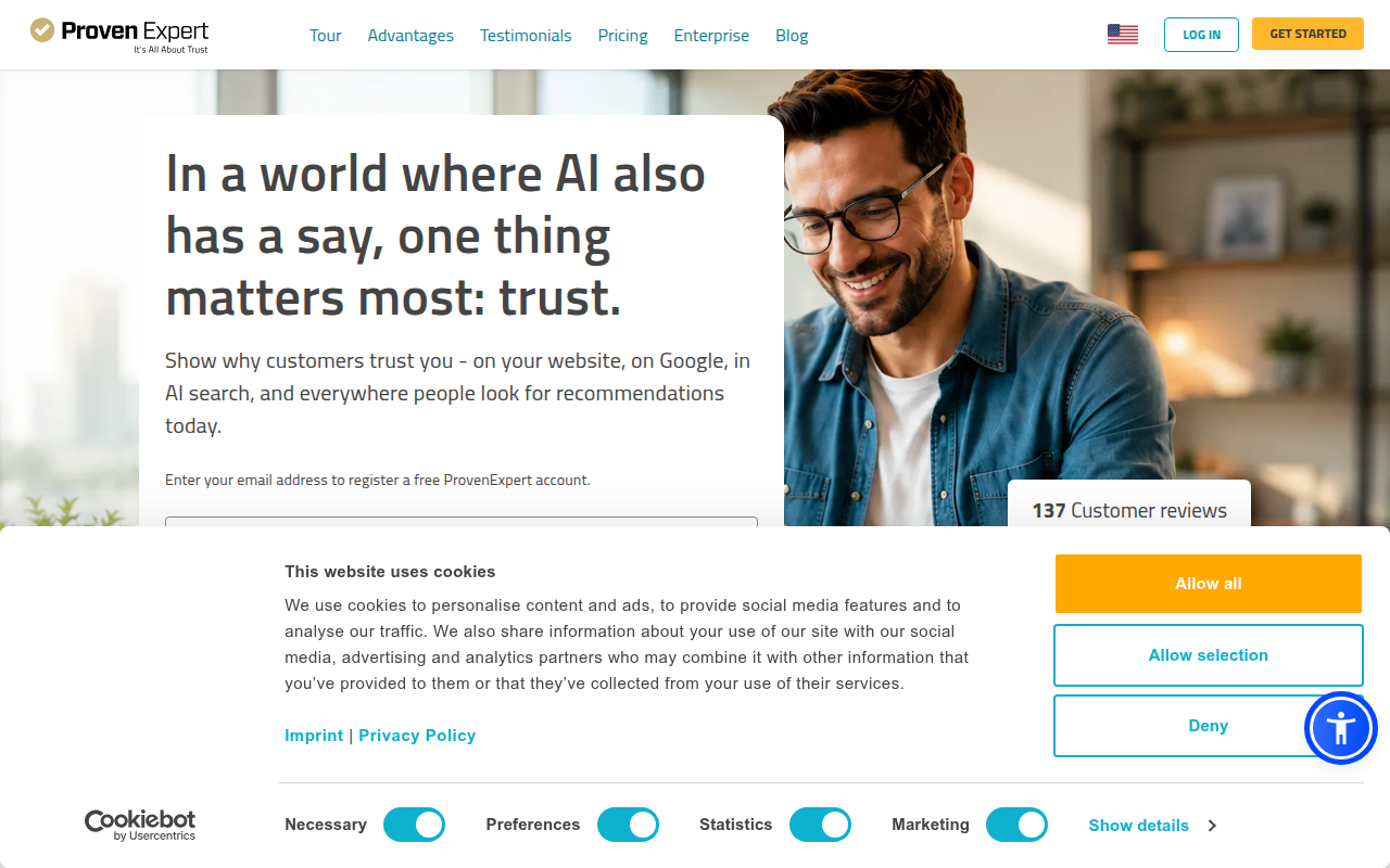 Screenshot van provenexpert.com