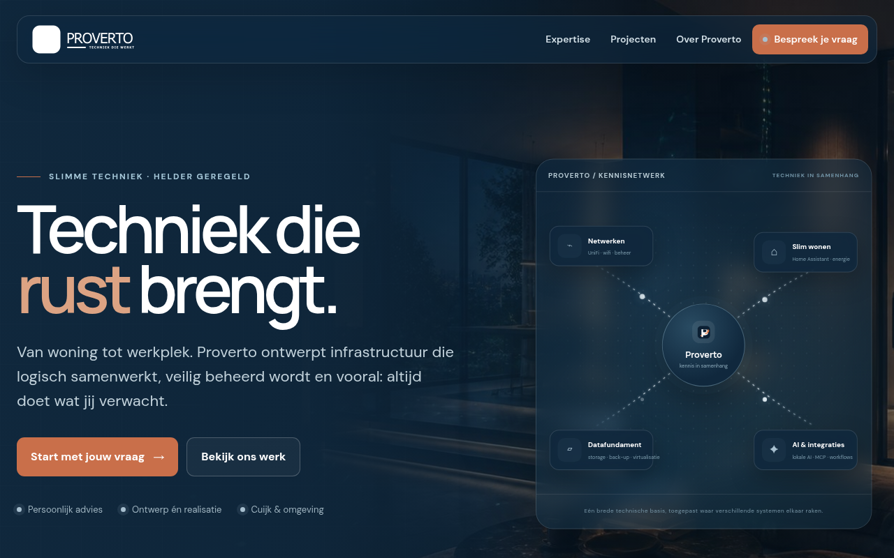 Screenshot van proverto.nl