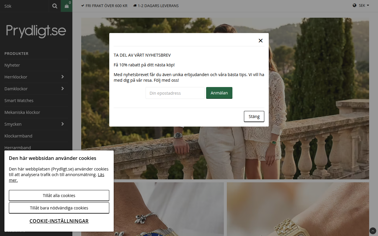 Screenshot van prydligt.se