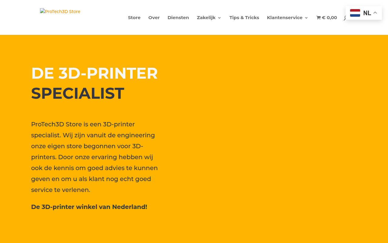 Screenshot van pt3dstore.com