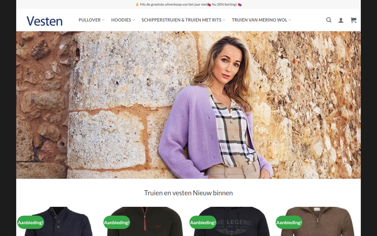 Screenshot van pulloverge.com