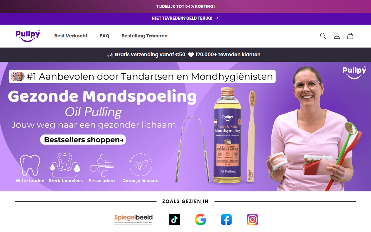 Screenshot van pullpy.nl