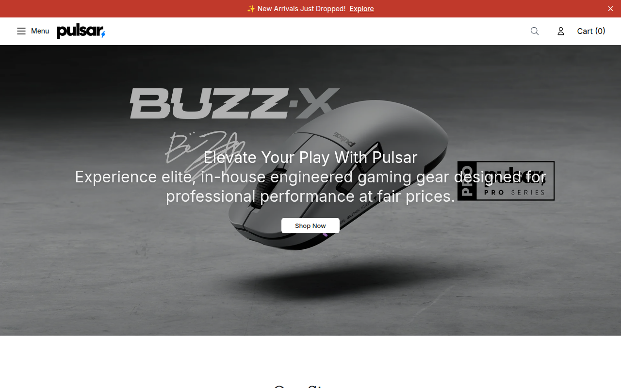Screenshot van pulsargaminggearsstudio.shop