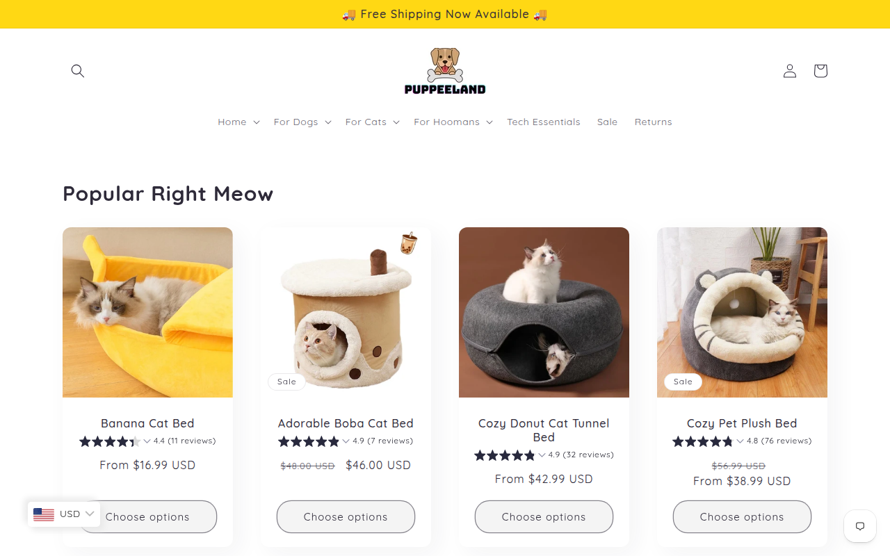 Screenshot van puppeeland.com
