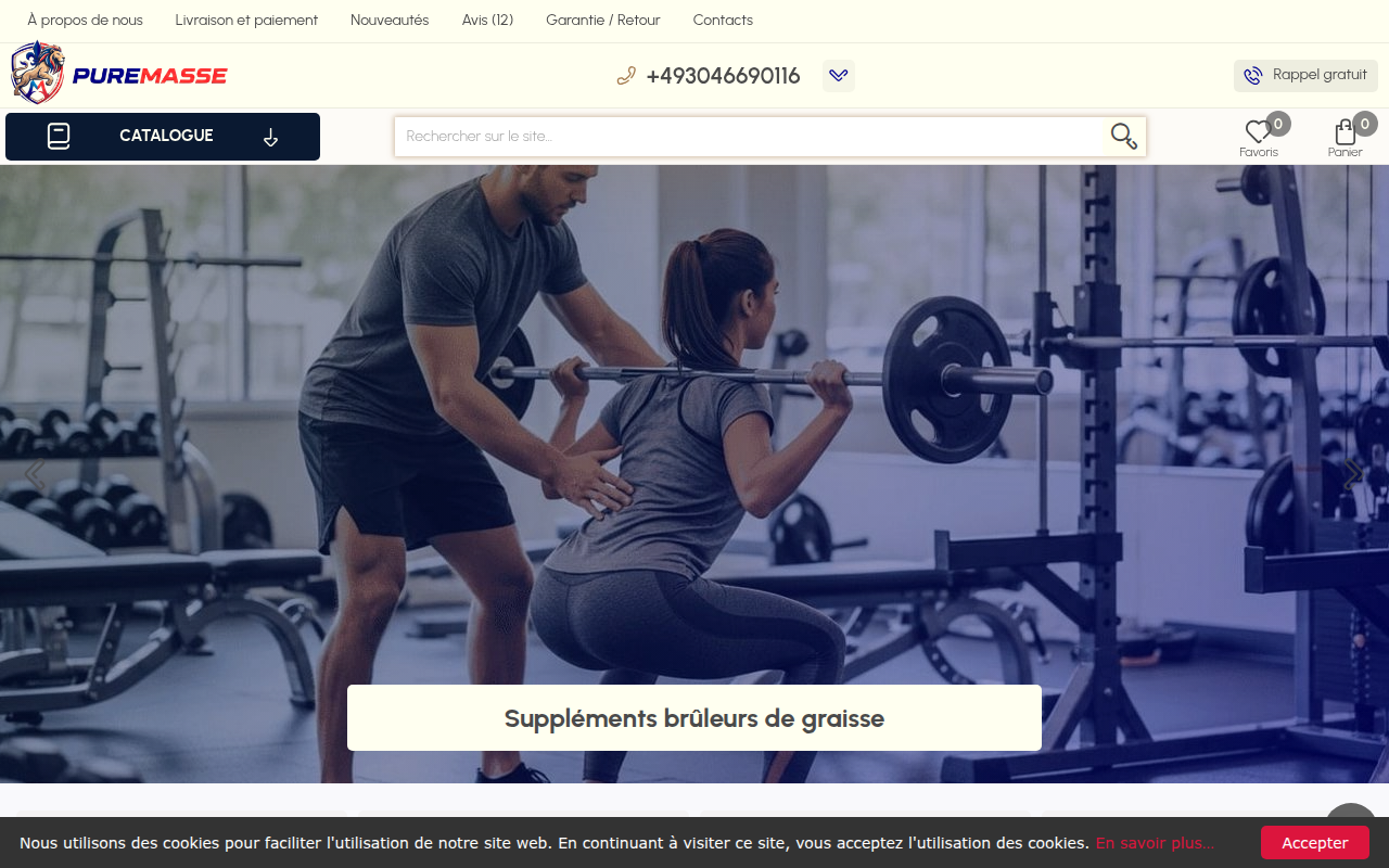 Screenshot van puremasse.com