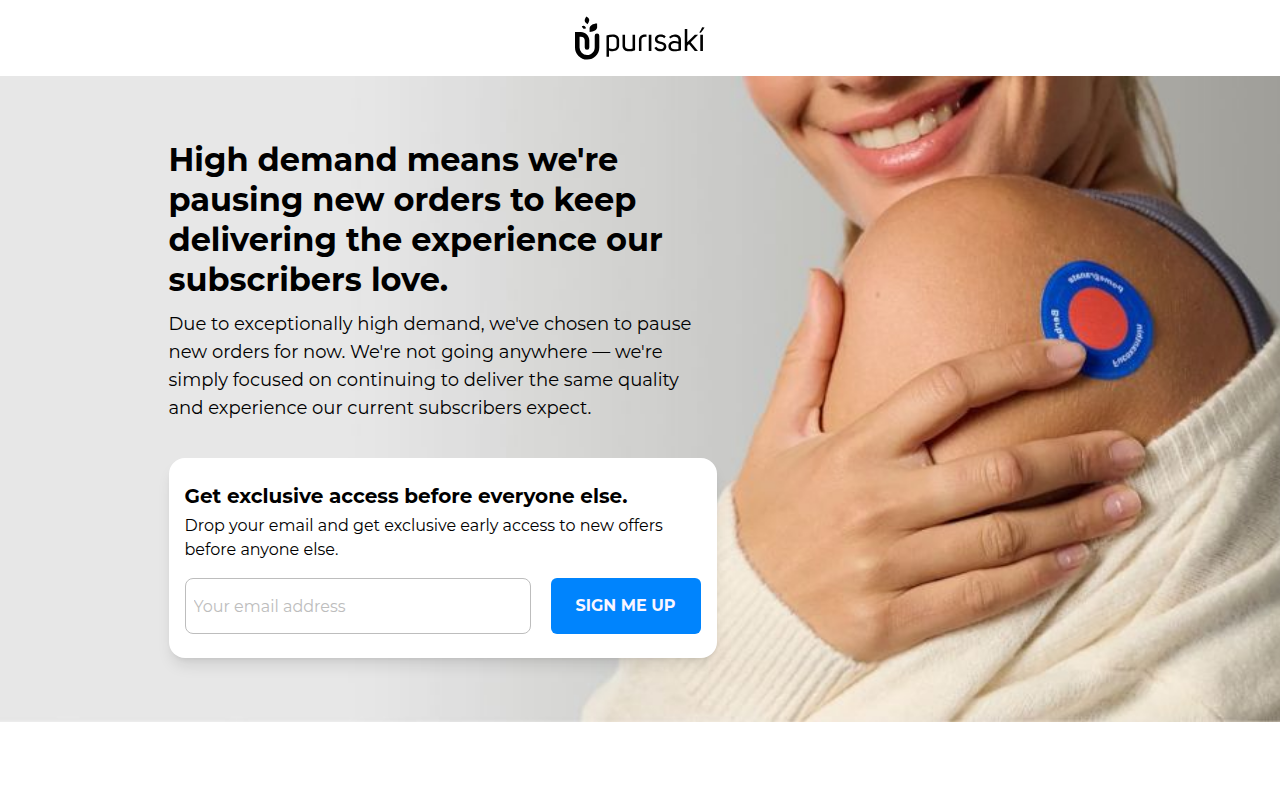 Screenshot van purisaki.com