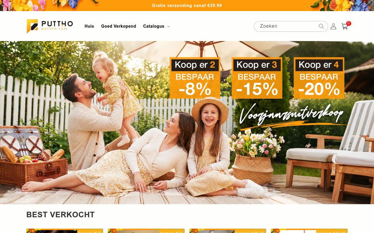 Screenshot van puttho.com