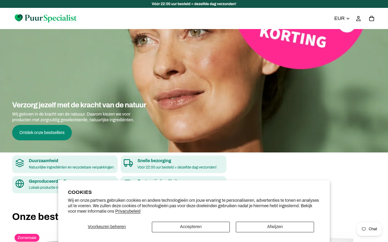 Screenshot van puur-specialist.nl