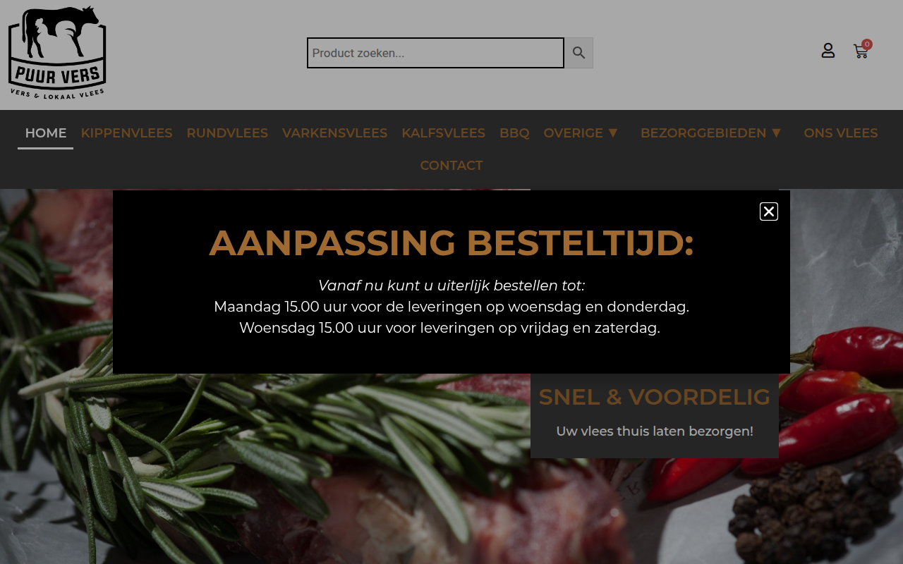 Screenshot van puurvers.nl